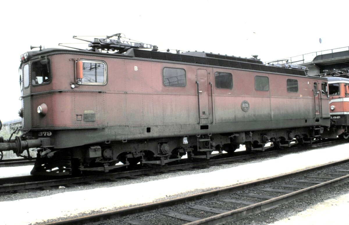 SJ Ma Nr.879 in Hallsberg am 11.08.1985.