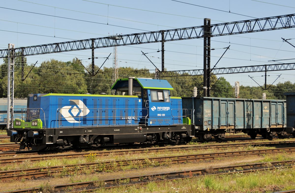 SM42-1251 rangiert Kohlewagen in Wegliniec und wird am 23 September 2014 auf den Chip gebrannt.