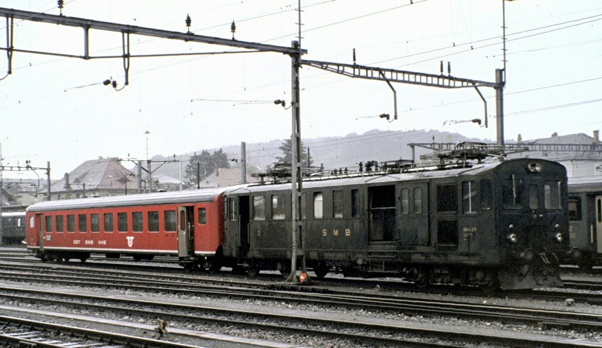 SMB BDe 2/4 Nr.271 in Solothurn am 16.08.1980.