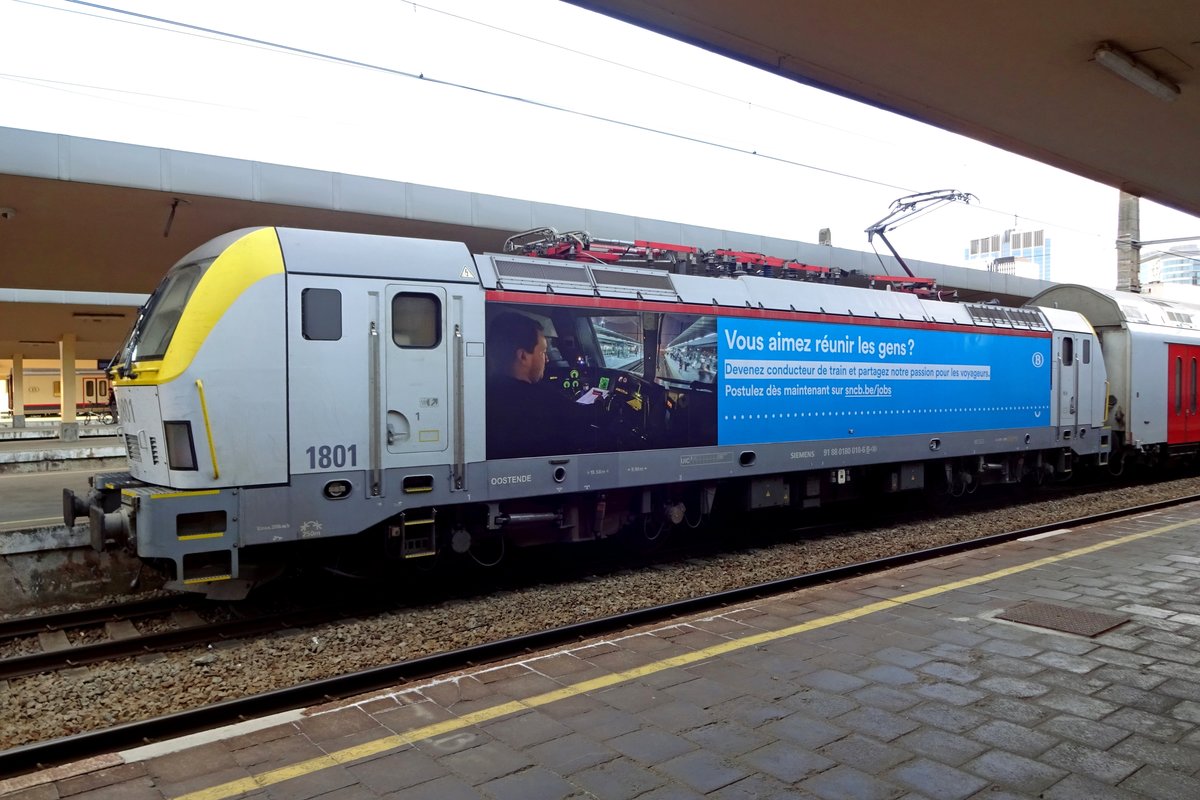 SNCB 1801 steht am 20 September 2019 in Brussel Noord.