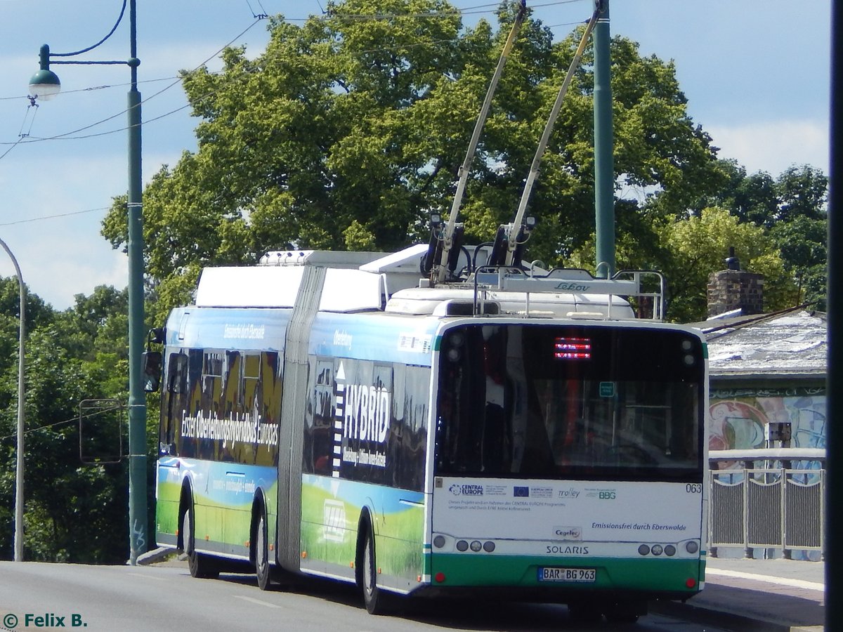 Solaris Trollino 18 der Barnimer Busgesellschaft in Eberswalde.