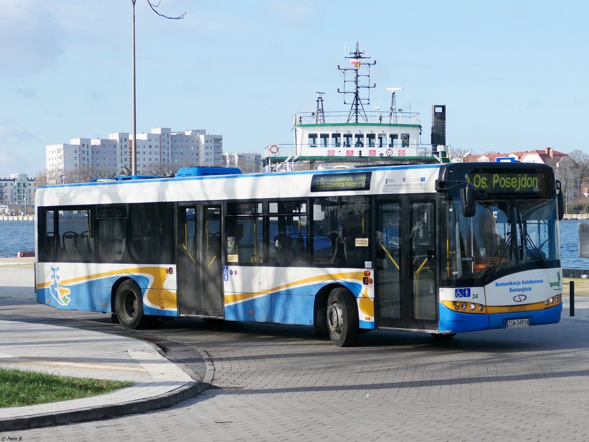 Solaris Urbino 12 von Komunikacja Autobusowa Świnoujście in Świnoujście/Swindemünde.