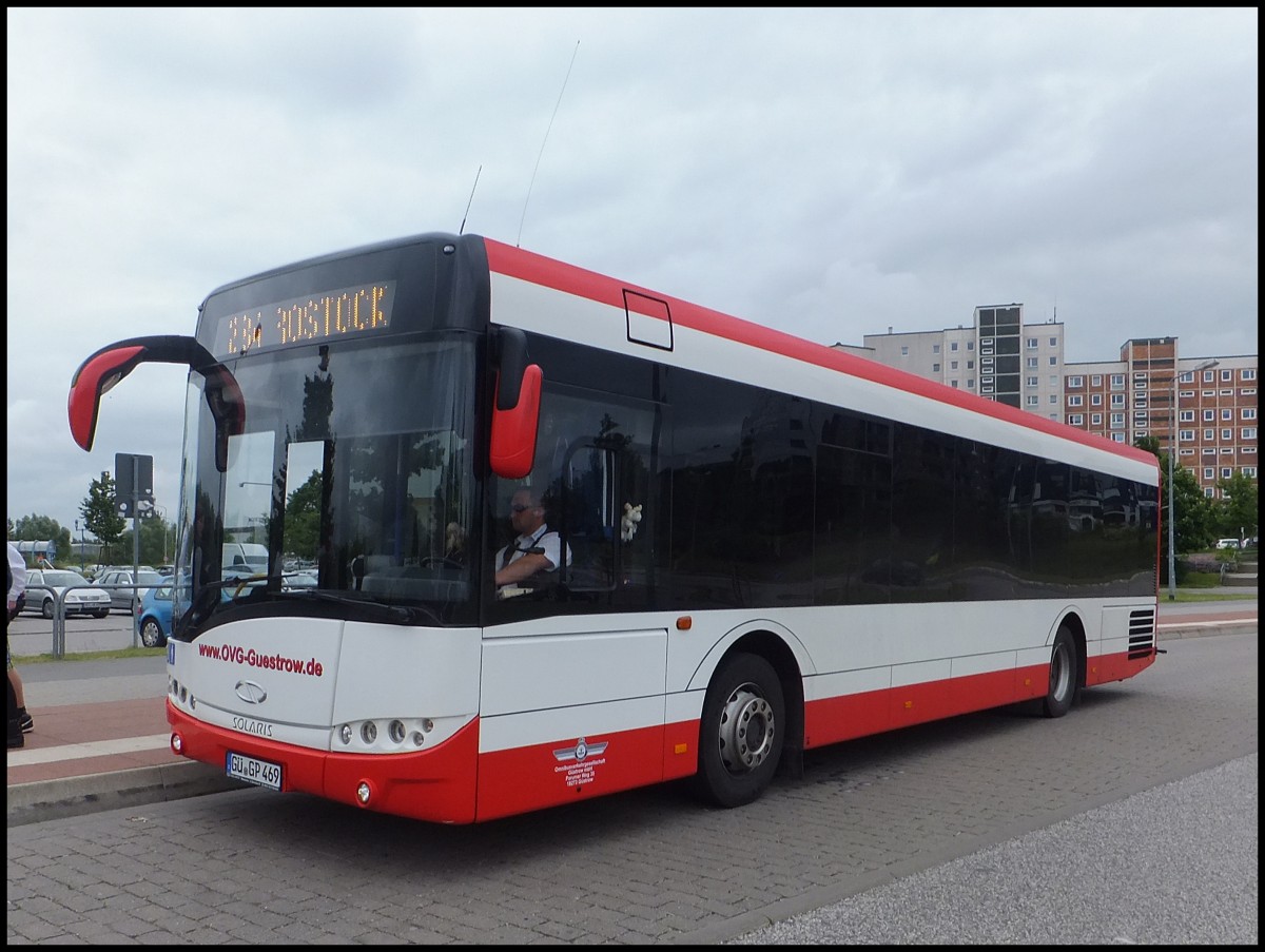 Solaris Urbino 12 der Omnibusverkehrsgesellschaft G�strow (OVG) in Rostock.