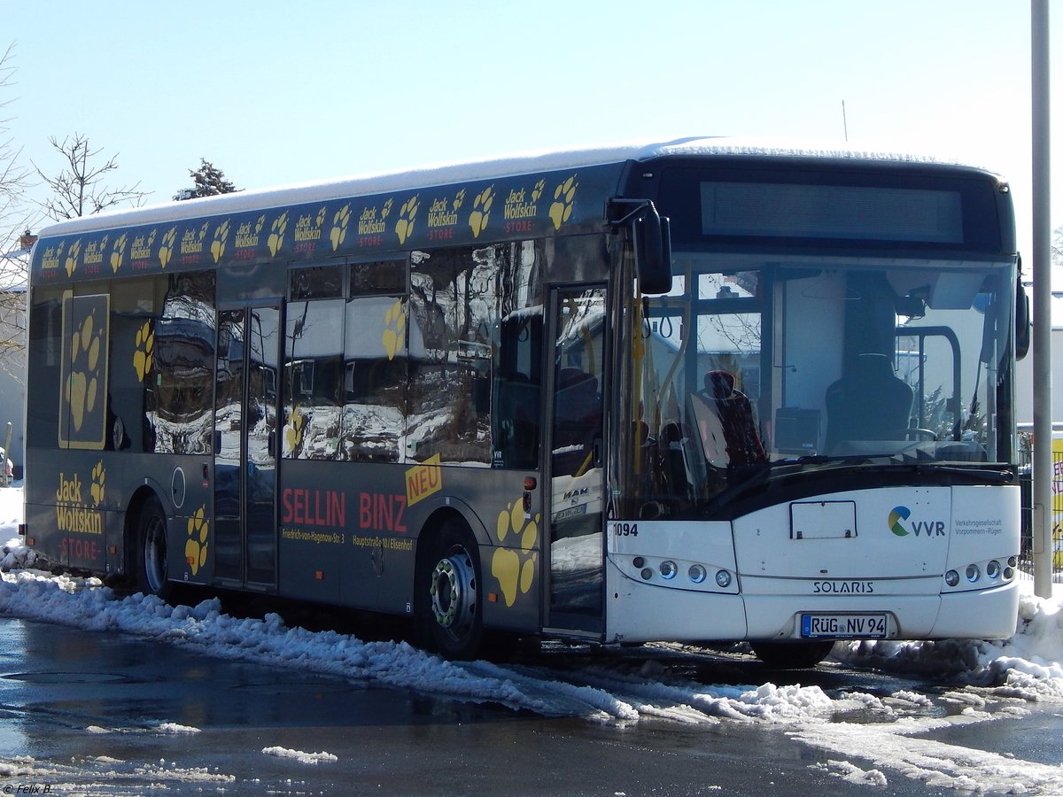 Solaris Urbino 12 der VVR in Sassnitz.