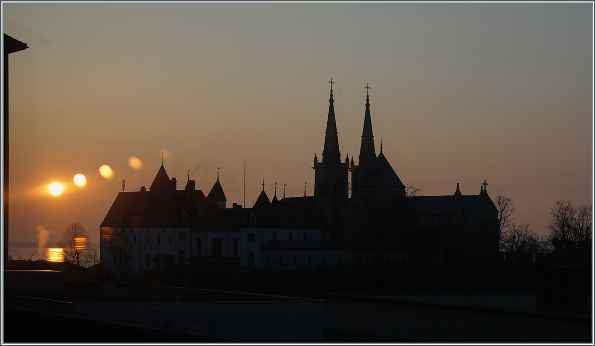 Sonnenaufgang in Neuchatel.
18. März 2016