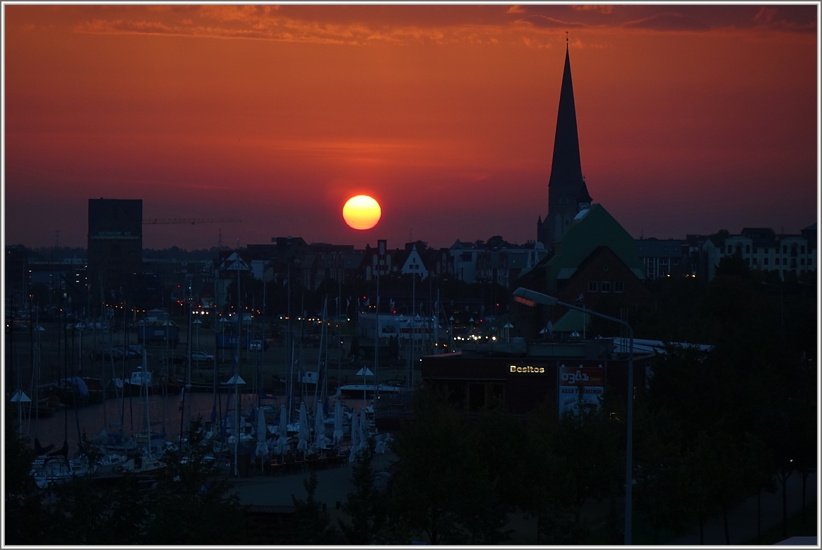 Sonnenaufgang in Rostock am 28.September 2017