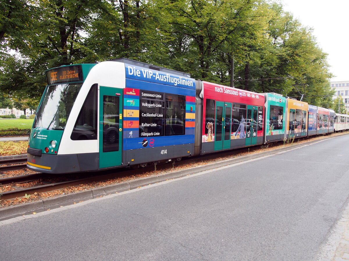 Straßenbahn / Stadtverkehr;  Potsdam;  Combino mit Verlängerung (Umbau 2018) von Siemens Baujahr 2001 in Potsdam am 02.09.2018.