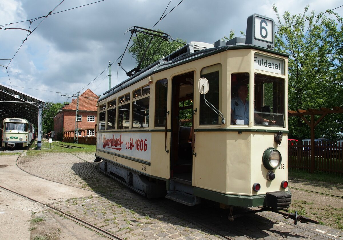 Straßenbahn / Stadtverkehr; Wehmingen, ex Kassel;     T 2 Nr.218 von Crede Baujahr 1936 am 15.06.2014.