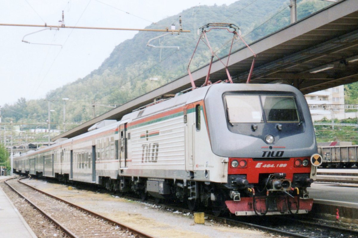 TiLo E464 189 steht am 27 Mai 2007 in Chiasso.