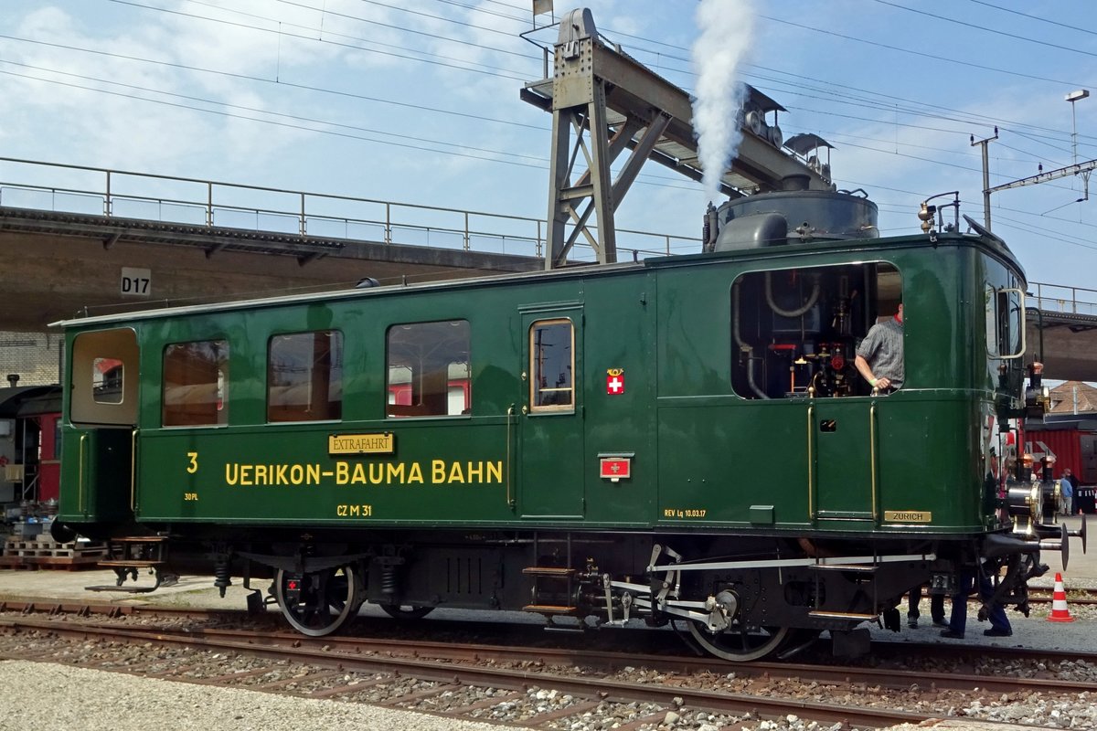 Uerlikon-Bauma bahn 31 steht am 26 Mai 2019 ins Bw von Brugg AG. 