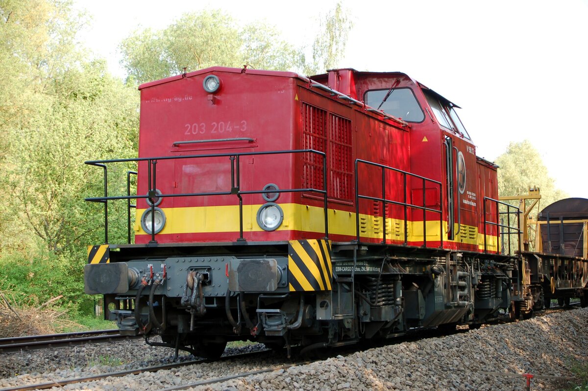 V 150.12 (203 204-3) von EBW Cargo in Vhringen am 29.04.2007.