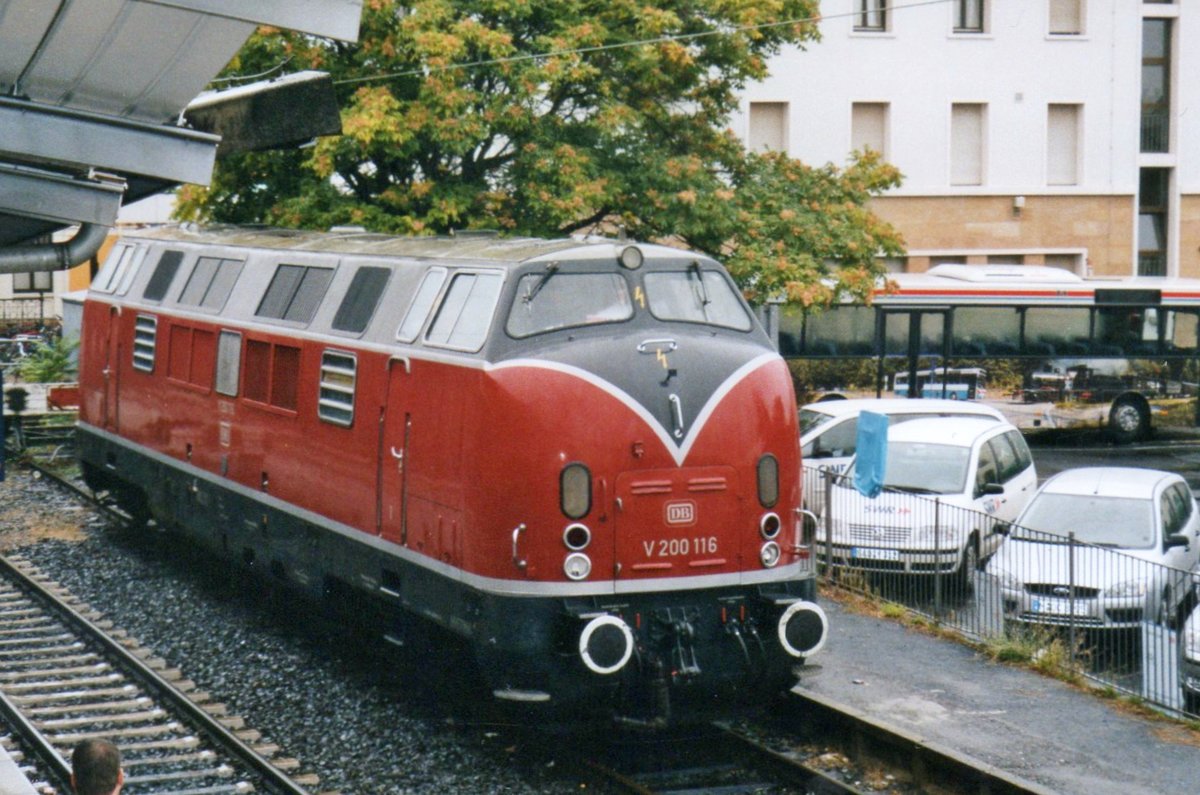 V 200 116 steht am 29 September 2005 in Neustadt (W). 