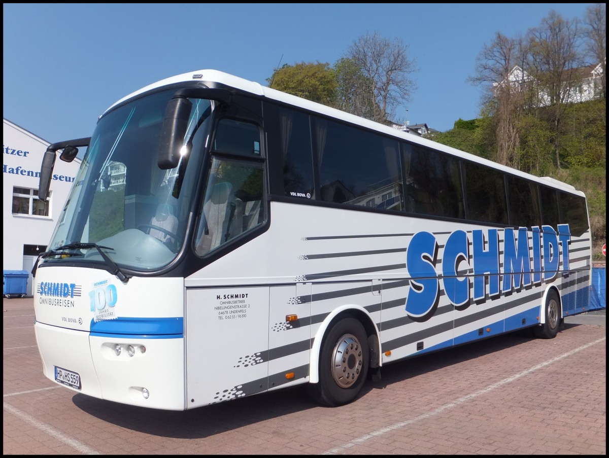 VDL Bova Futura von Schmidt aus Deutschland im Stadthafen Sassnitz.