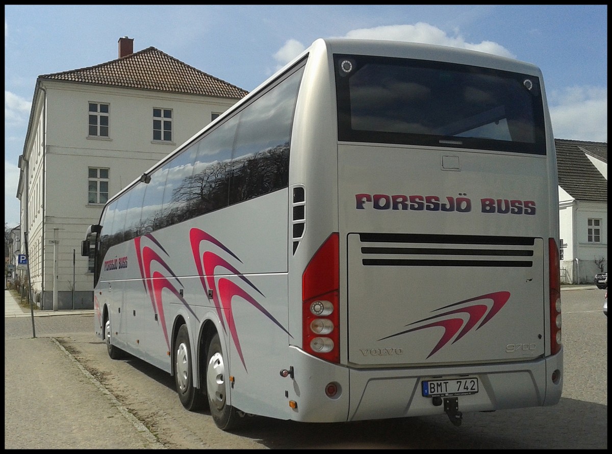 Volvo 9700 von Forssj� Buss aus Schweden in Putbus.