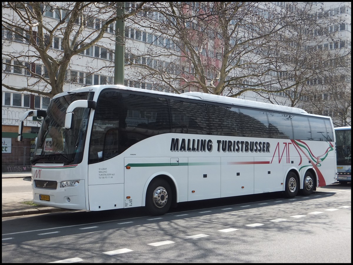 Volvo 9700 von Mallin Turistbusser aus D�nemark in Berlin.