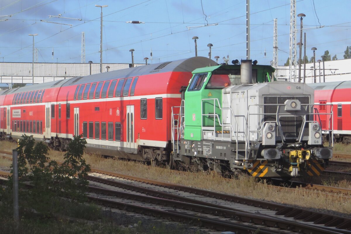 Vossloh-Sldner 650 301 rangiert am 18 September 2022 in Berlin-Lichtenberg.