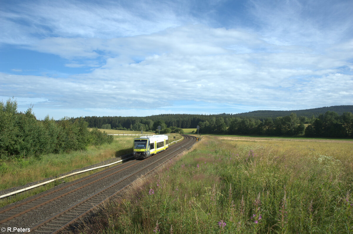 VT650 713 als RB97 84556 Bad Steben - Bayreuth bei Großwendern. 07.07.24