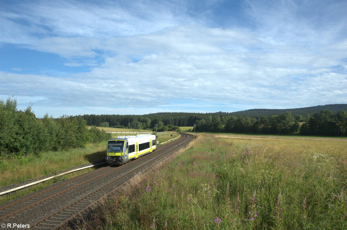 VT650 713 als RB97 84556 Bad Steben - Bayreuth bei Großwendern. 07.07.24