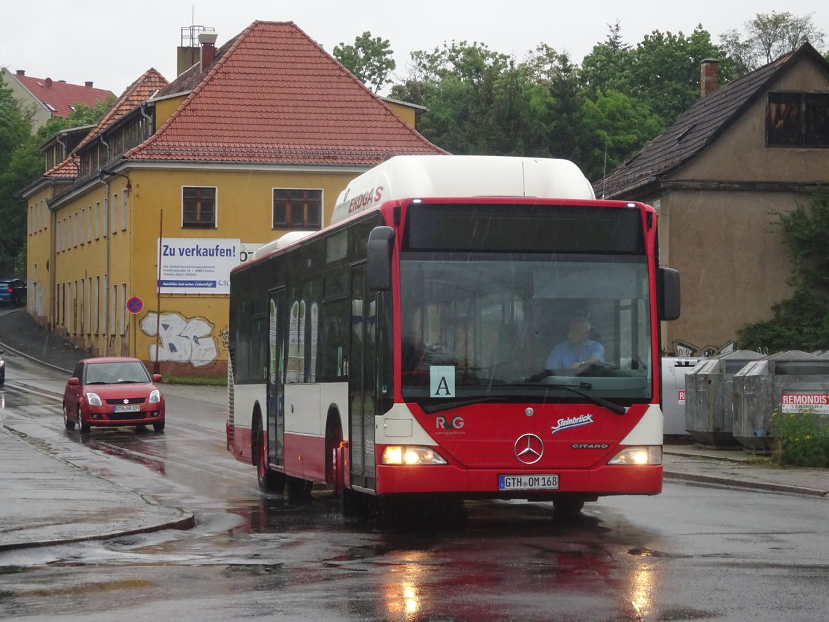 Wagen 168 von Steinbr�ck, ein Citaro CNG (ex Stadtbus Freising), ist am 12.07.17 auf der Linie A unterwegs.