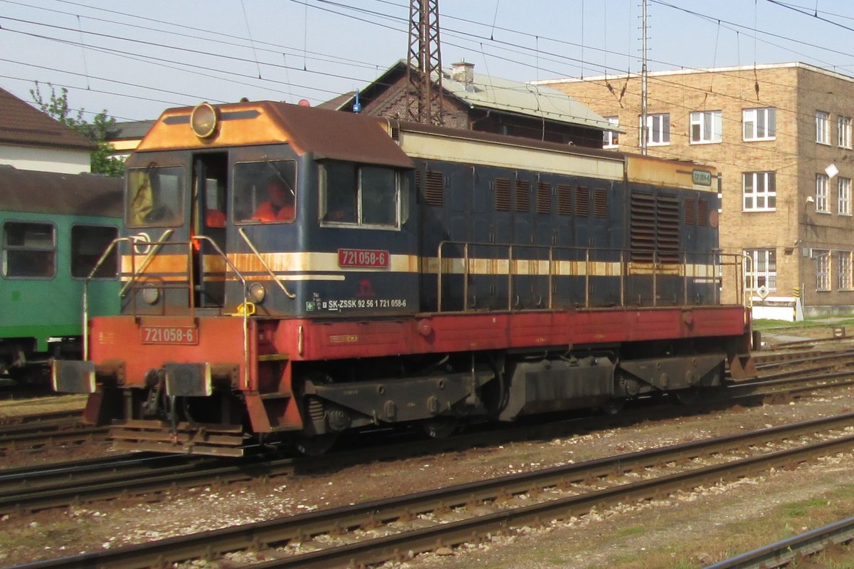 ZSSK 721 058 steht am 29 Mai 2015 in Zilina.