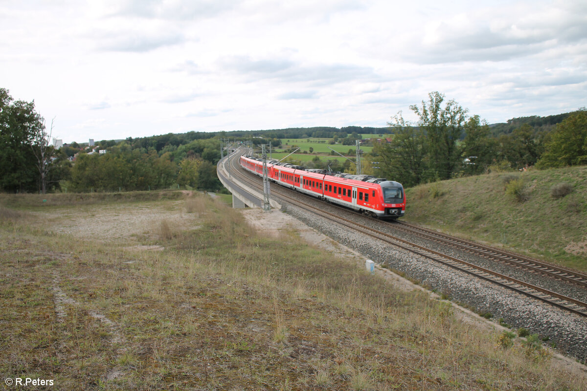 Zwei 440iger als RE10 kurz vor Emskirchen. 29.09.24