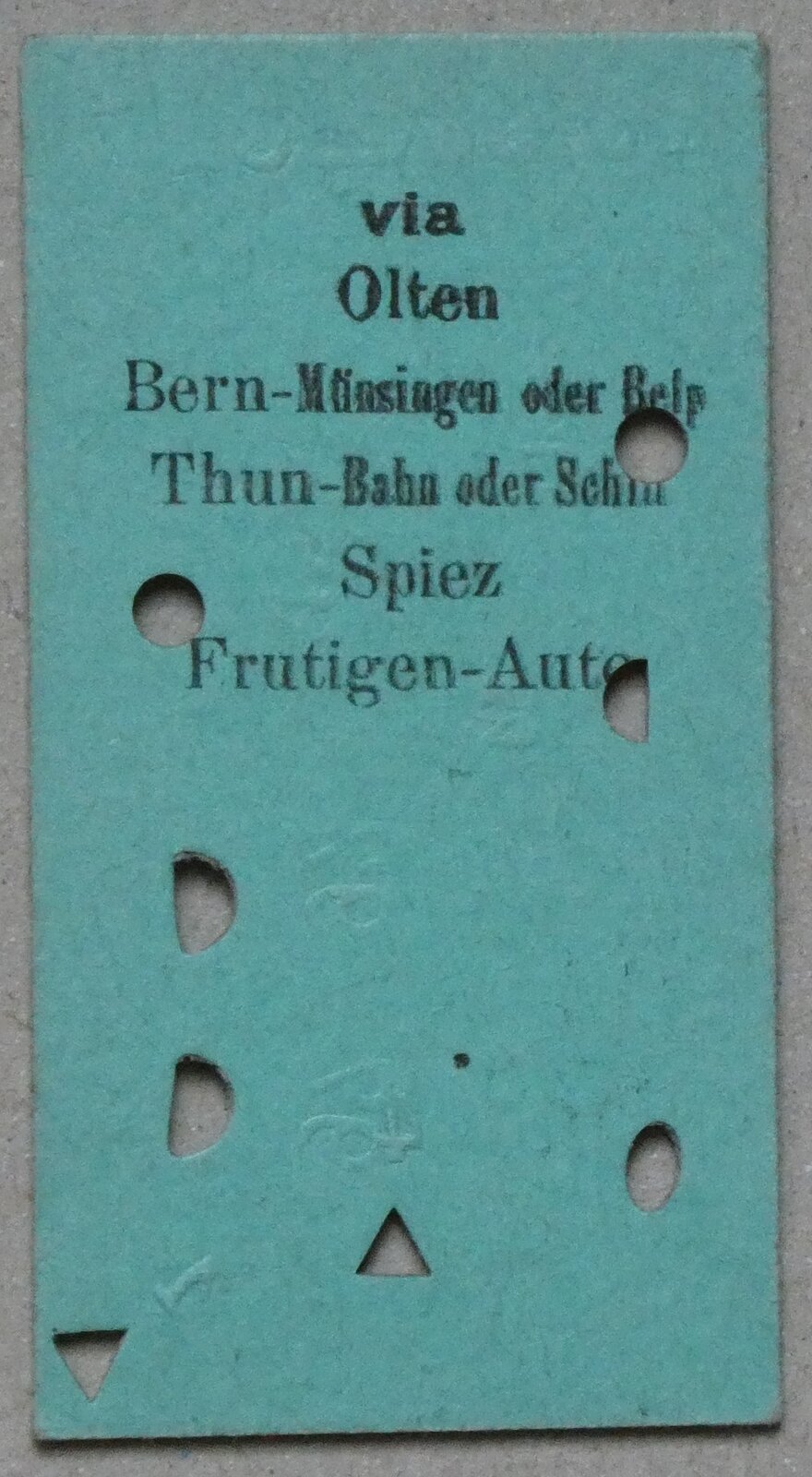 (283'379) - AFA-Einzelbillet vom 16. M�rz 1952 am 21. Dezember 2025 in Thun (R�ckseite)