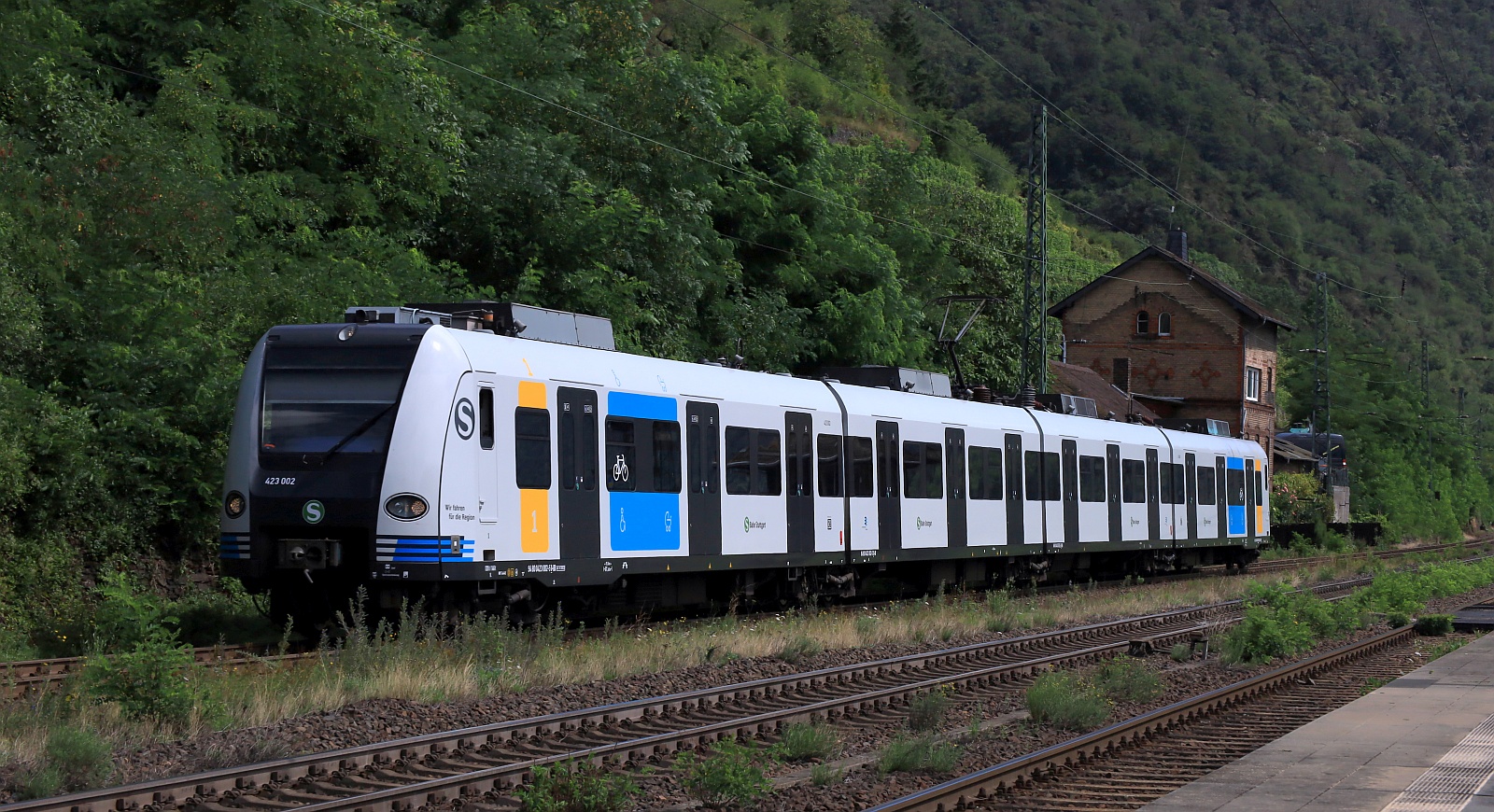 DB S-Bahn Stuttgart 0423 002/502 unterwegs Richtung Koblenz. Kaub 05.08.2024