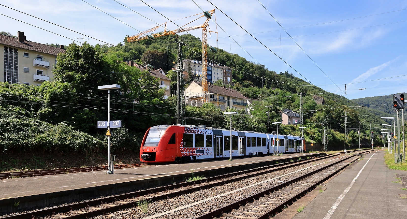 Regio DB 622 042-9/542-8 REV/FK X/18.12.23 der DB Regio AG Region Mitte Kaiserslautern wird als RB 65 bereit gestellt. Bingen 06.08.2024