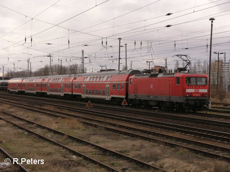 114 024-3 hat Eisenh�ttenstatd mit ein Ersatz RE erreicht. 06.02.08