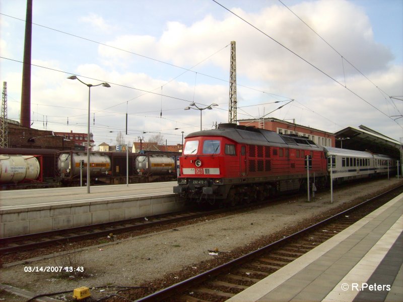 232 472 verl�sst Frankfurt/Oder mit den EC45 (Berlin-Warzawa-Express). 14.03.07
