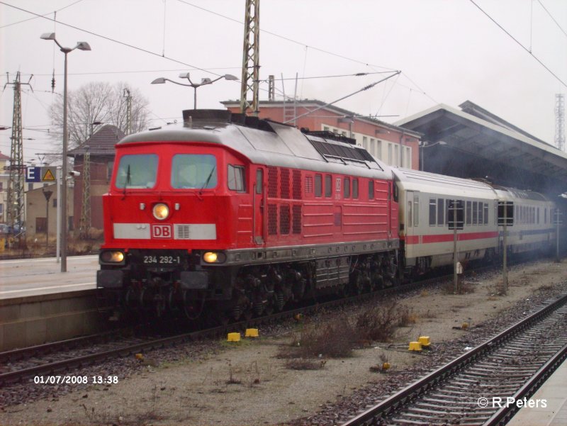 234 292-1 verl�sst Frankfurt/Oder mit ein EC nach Warschau. 07.01.08