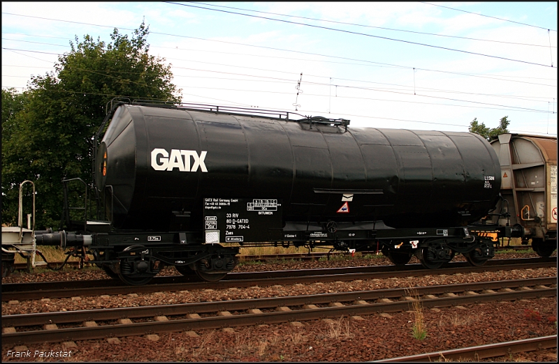 33 80 7978 704-4 D-GATX Zaes (REV DEC 28.07.09), Beheimatet Bf Altenburg, Kesselwagen f�r Bitumen