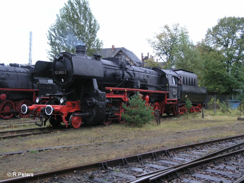 52 9900-3 wurde nur zum Schein angefeuert.BW Sch�neweide 28.09.07