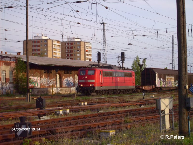 am 30.04.07 durchf�hrt 151 008-0 Eisenh�ttenstadt mit ein gemischten G�terzug.
