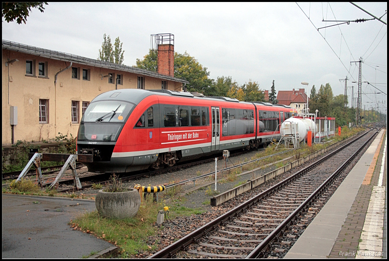 DB 642 017 an der Tankstelle (Weimar 10.10.2009)