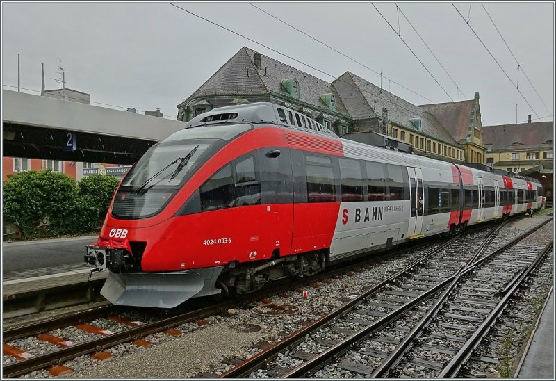 Der ÖBB 4024 033-5 der S-Bahn Vorarlberg in Lindau 