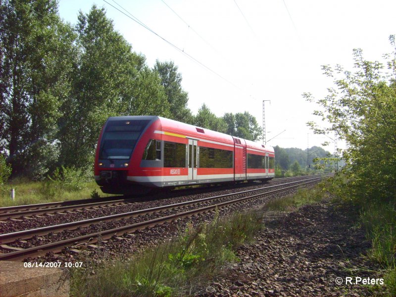 Ein 646 auf den Weg nach Potsdam auf den s�dlichen BAR. 14.08.07