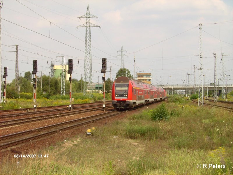 Ein RE erreicht Berlin-Sch�nefed. 14.08.07