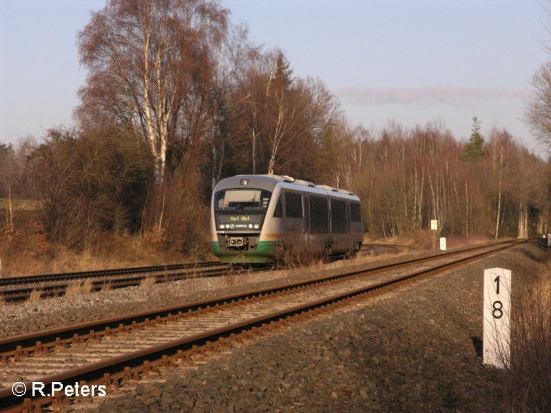 Nachschuss von VT21 auf den Weg nach Hof bei Sch�nfeld. 18.12.07