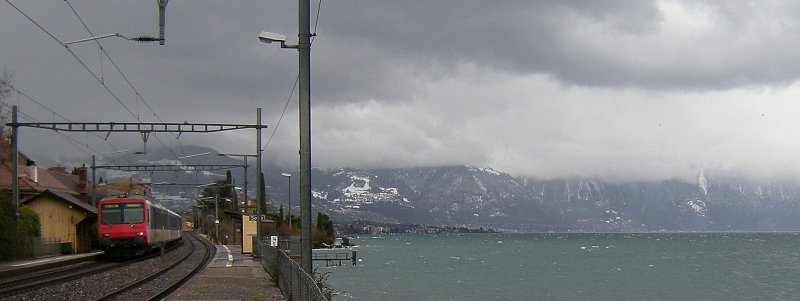 Sturm am Genfersee.
(Februar 2009)