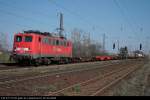 DB Schenker 140 677-6 und gemischtem G�terzug Richtung Seddin (Saarmund, 02.04.2009)    ++ 15.11.2019 bei Bender, Opladen