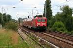 DB Regio 114 011-0 fuhr mit RE 38353 nach Elsterwerda (gesichtet Berlin Karow, 16.06.2009)