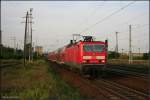 DB Regio 143 931-4 mit dem RE7 nach W�nsdorf-Waldstadt (gesichtet Berlin Sch�nefeld, 08.08.2009)