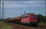 DB Schenker 139 314-9 mit Sch�ttgut am 24.07.2012 in Nuthetal-Saarmund