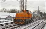 IGB DL 8 / 507 004-0 solo unterwegs Richtung Basdorf am 21.02.2013 H�he Berlin-Karow