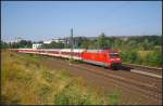 DB Fernverkehr 101 094 mit dem CNL 451 Paris Est - Berlin S�dkreuz am 10.08.2013 in Berlin Bornholmer Stra�e