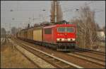 DB Schenker 155 207-4 mit einem gemischtem G�terzug am 08.4.2013 in Berlin-Karow    Update: 2015 in Rostock-Seehafen z; ++ 01.09.2015 in Opladen