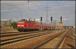DB Regio 143 576-7 mit der RB14 Senftenberg am 14.04.2013 in Berlin Sch�nefeld Flughafen
<br><br>
- Update: ++ 11.2018 bei Fa. Bender, Opladen