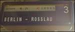 Ein IC 38885 nach Rosslau? Da wird sich der Fahrgast wundern wenn die Regionalbahn erscheint (gesehen Berlin Schnefeld Flughafen 06.10.0210)