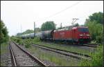 DB Schenker 185 295-3 mit einem Kesselwagenzug (gesehen Wartenberg 21.05.2011)